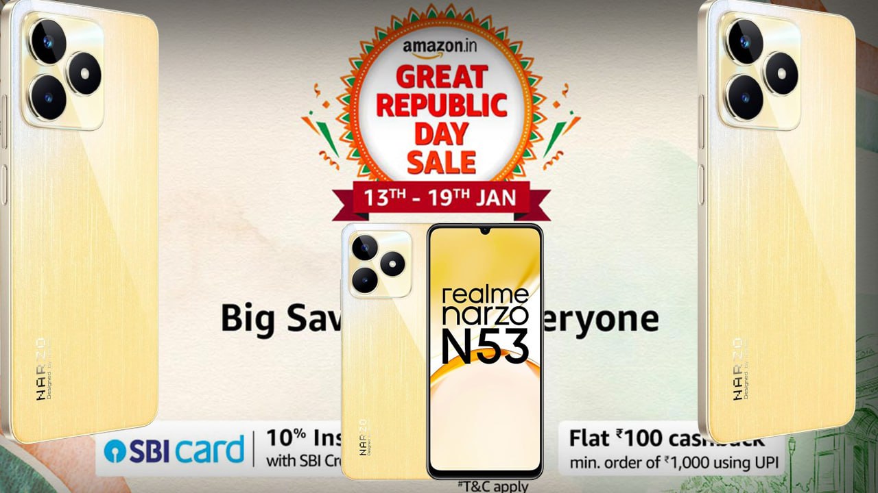 Realme Narzo N53 on Republic Day Offer: इतने कम दाम में Realme Narzo आपको मिल रहा है सिर्फ 11 हजार में