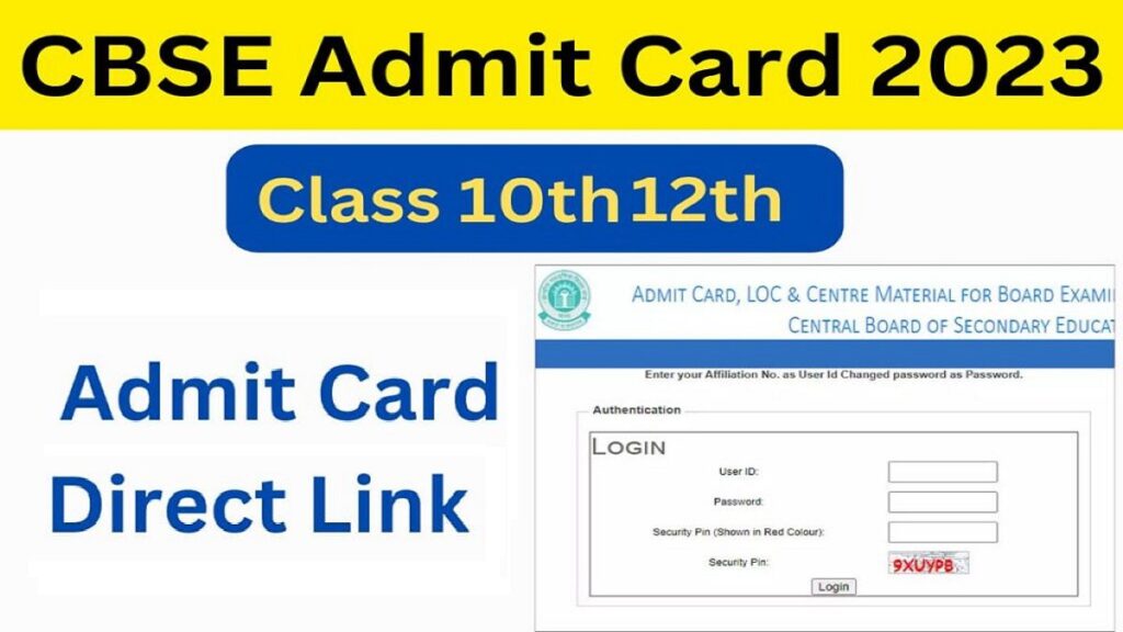 CBSE BOARD EXAM 2024 Admit Card Download Now